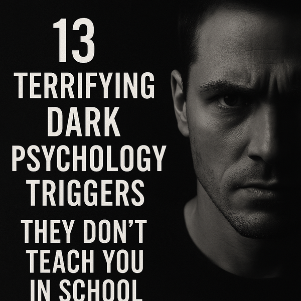 13 Terrifying Dark Psychology Triggers They Don’t Teach You in School
